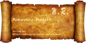 Makovecz Rudolf névjegykártya