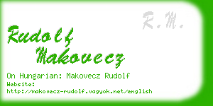 rudolf makovecz business card